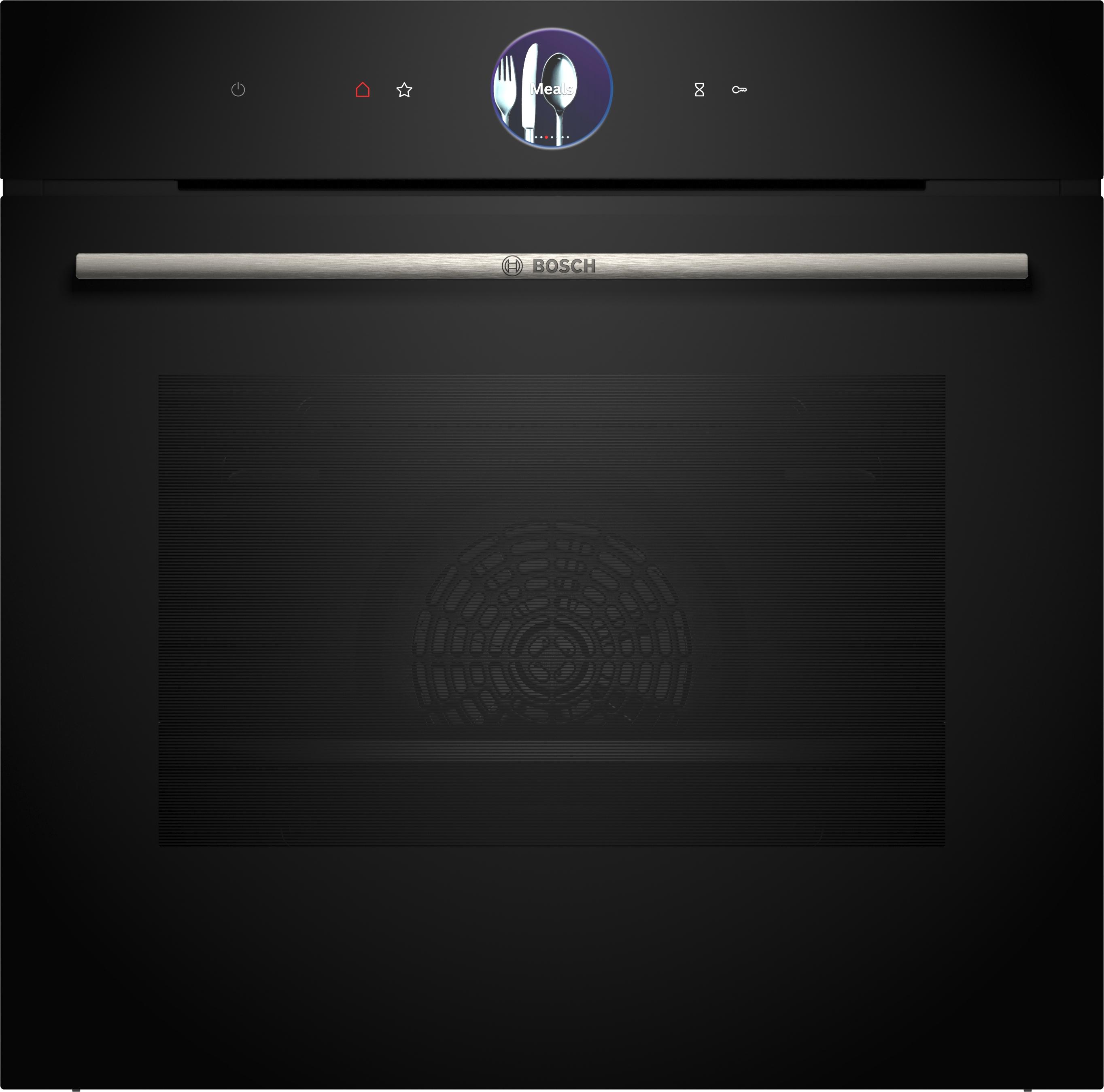 Bosch HBG7363B1 Serie 8 EEK: A+ Einbau-Backofen, 71l, Air Fry, Home Connect, digitale Bedienring, schwarz