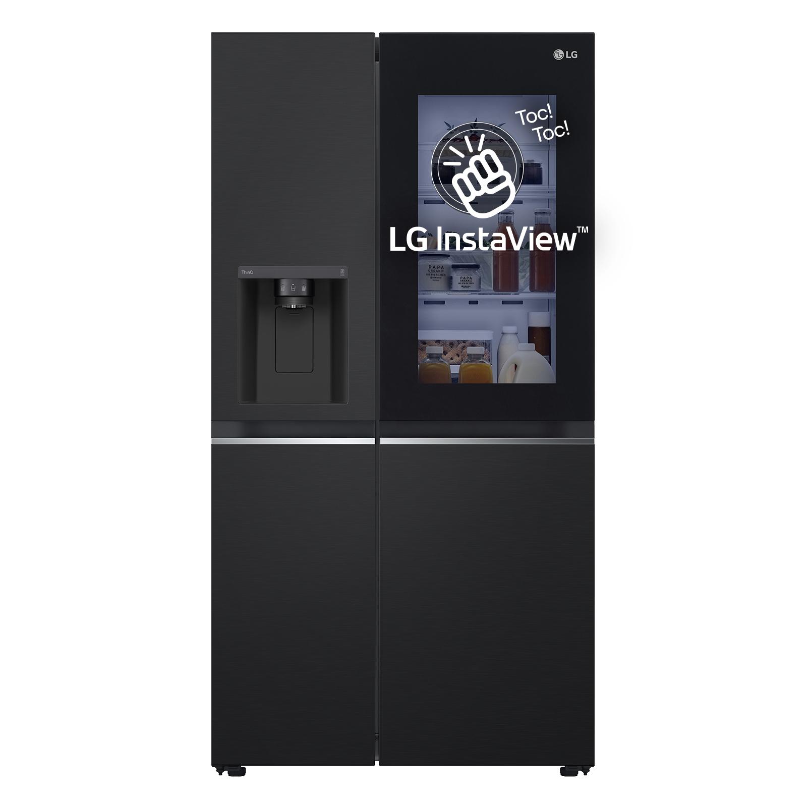 LG GSGV81EPLL InstaView  Side-by-Side Kühlkombination Freistehend 635 l Schwarz